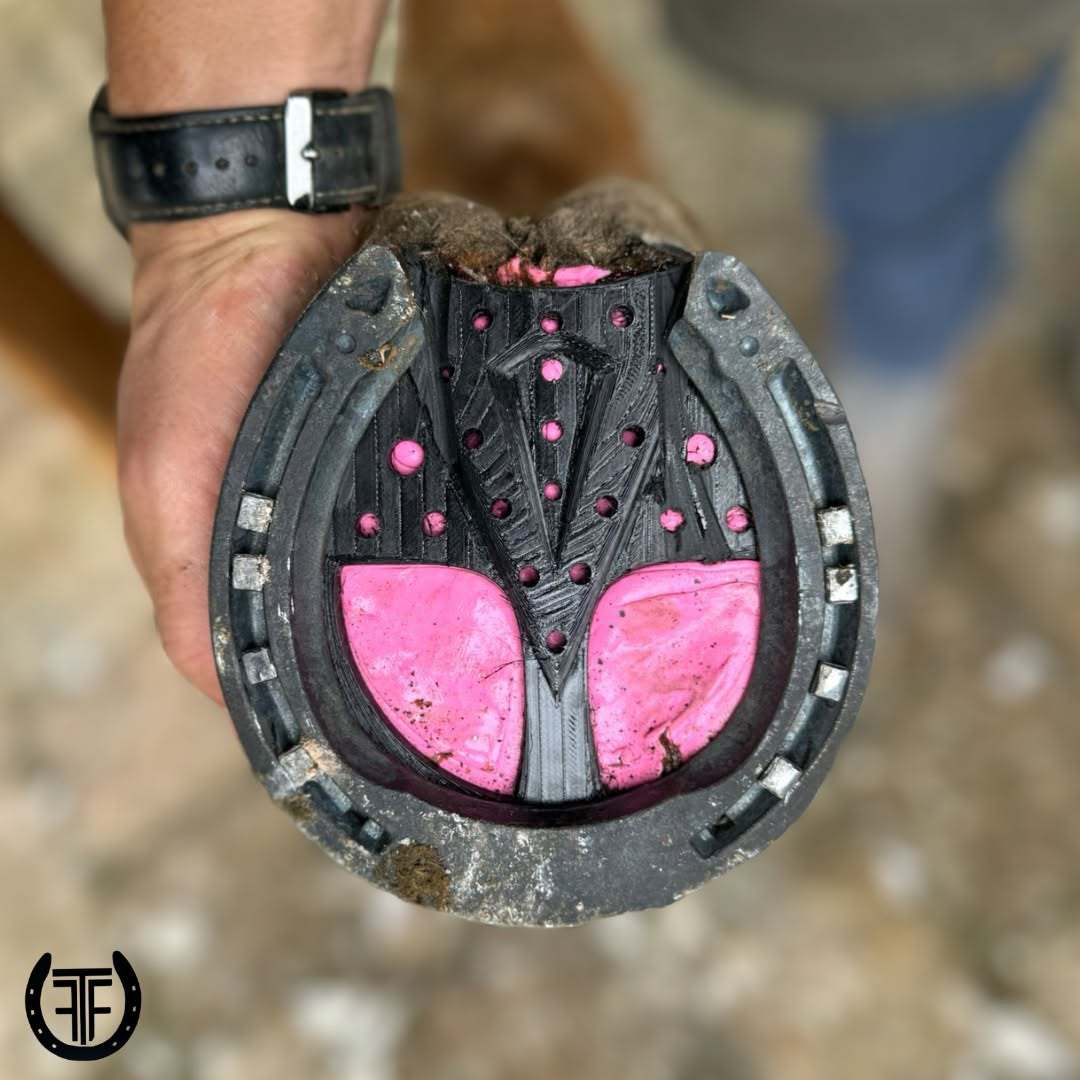 Remedial Imprint shoe with pink support pads